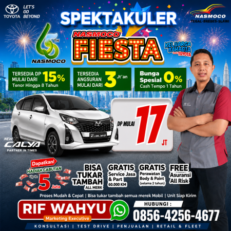 DP CALYA MURAH BANGET HANYA 17 JUTA - Promo Toyota Tegal 2026