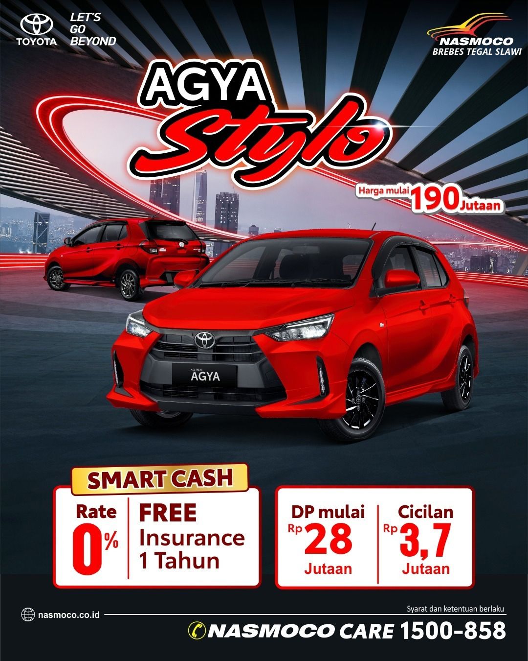 PROMO BAZAR AGYA STYLO ANGSURAN 3,7 JUTAAN